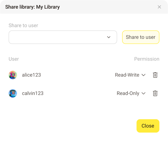 Share library